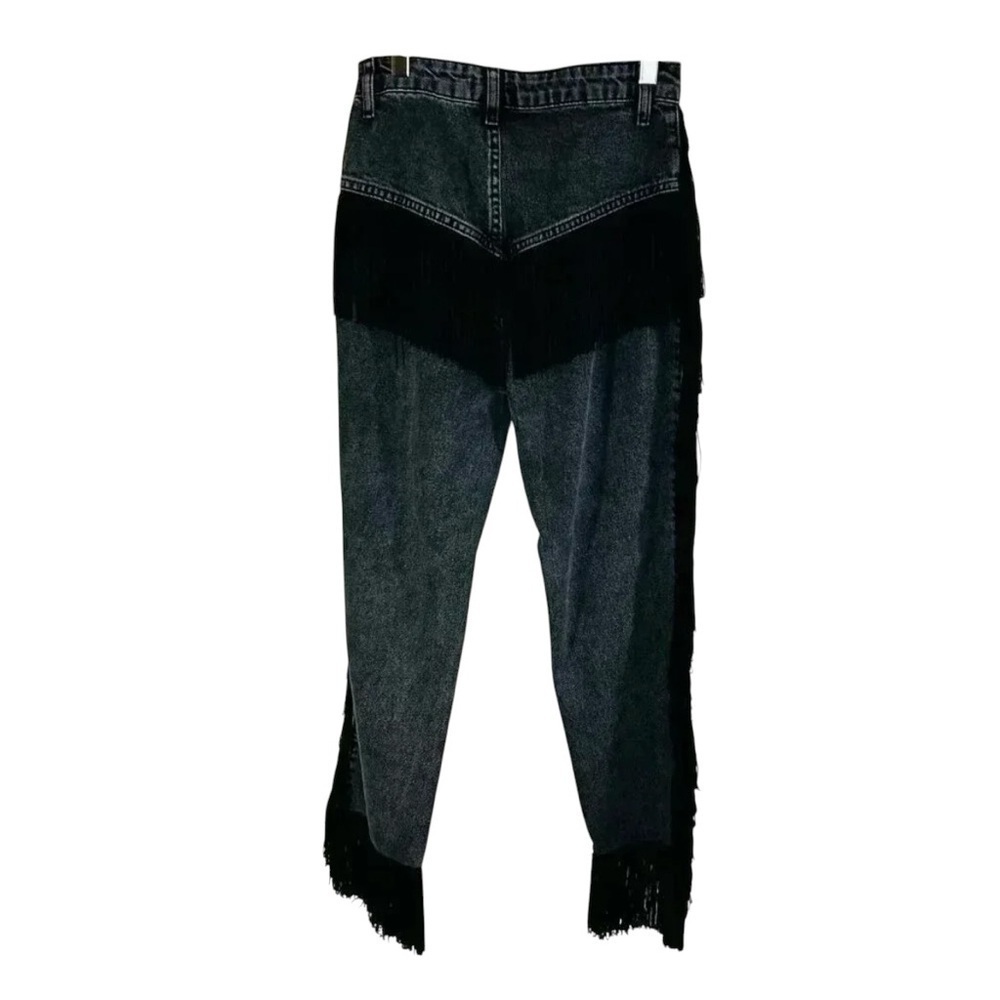 2/$30 Nasty Gal Collection Size 4 Fringe Stone Wash Black Jeans Western Concert